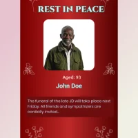 Funeral Invitation Card Maker